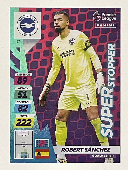 Robert Sanchez Brighton Super Stopper Panini Adrenalyn XL PLUS Premier League 2021 2022