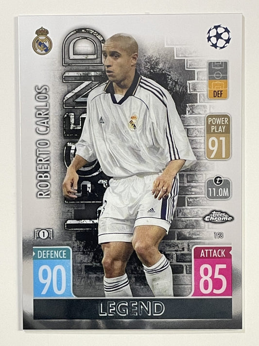 Roberto Carlos Legend Real Madrid Topps Match Attax Chrome 2021 2022 Football Card