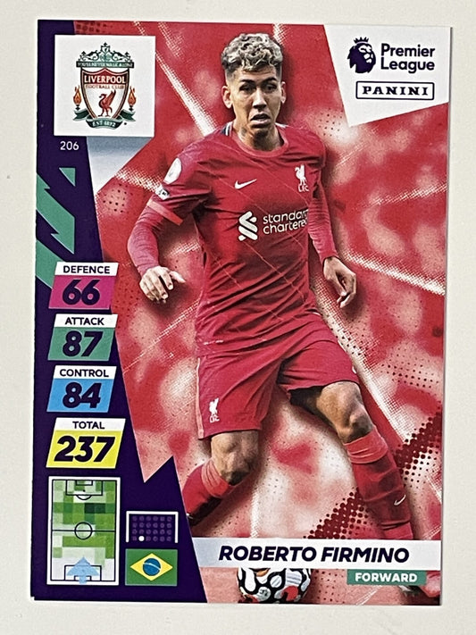 Roberto Firmino Liverpool Base Panini Adrenalyn XL PLUS Premier League 2021 2022