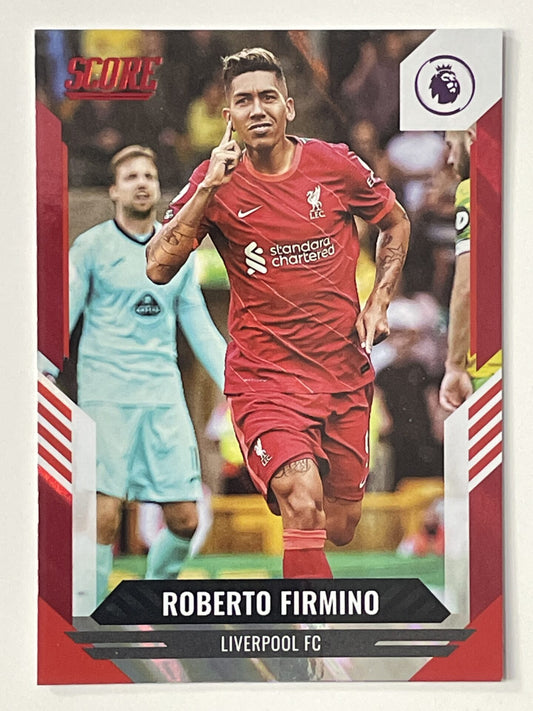 Roberto Firmino Liverpool Base Red Lava Parallel Panini Premier League Score 2021 2022