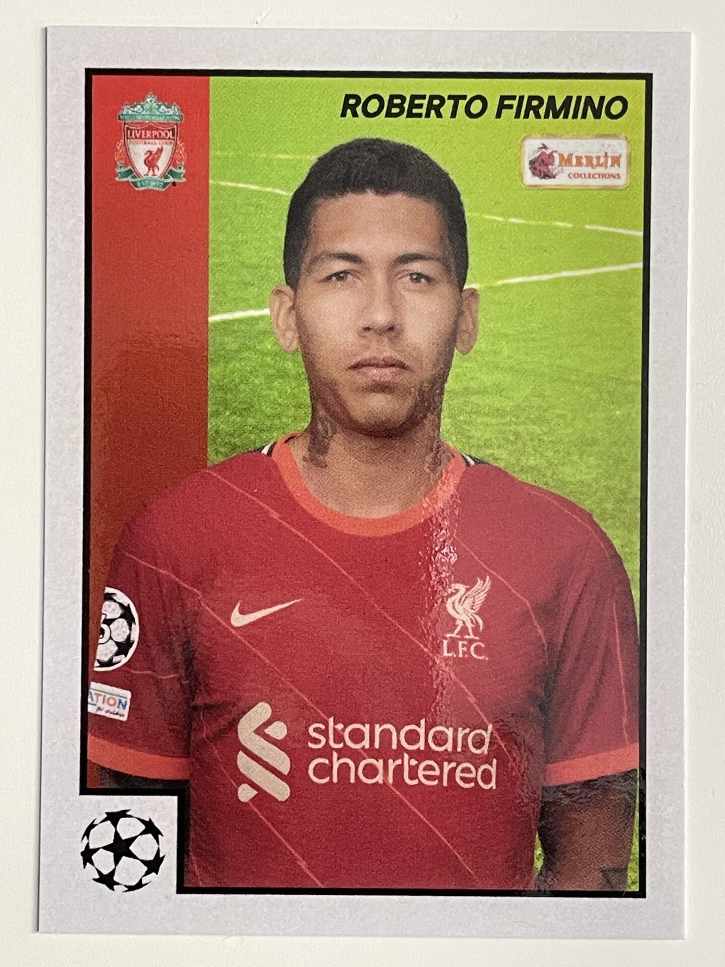 Roberto Firmino Liverpool Base Topps Merlin Heritage 97 UEFA Champions League Card