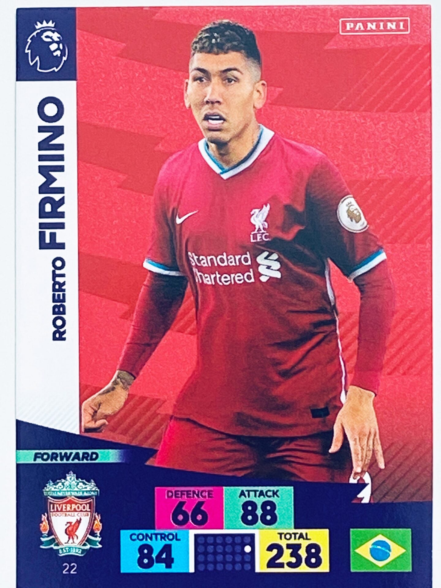 Roberto Firmino (Liverpool) Football Card &#8211; Premier League Adrenalyn XL 2020:21