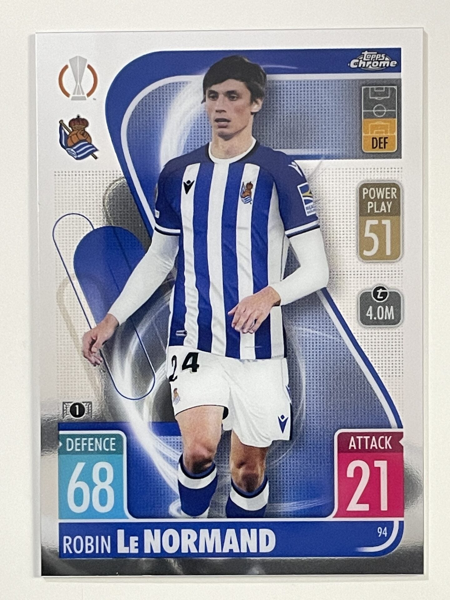 Robin Le Normand Real Sociedad Topps Match Attax Chrome 2021 2022 Football Card