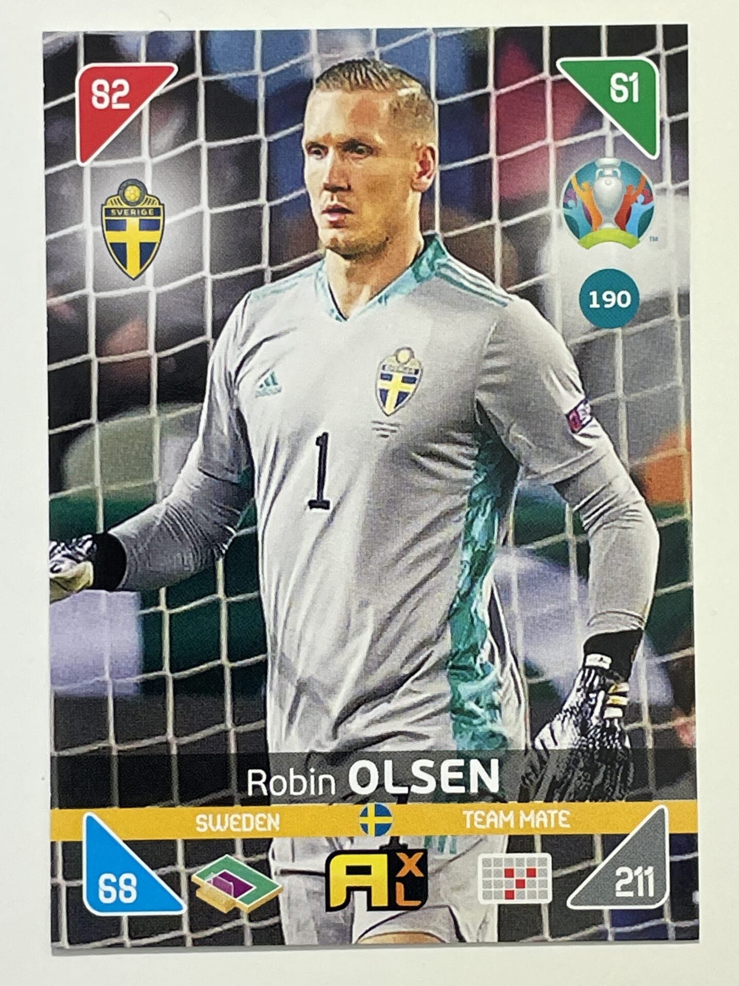 Robin Olsen Team Mates (Sweden) Football Card &#8211; Euro 2020 Adrenalyn XL