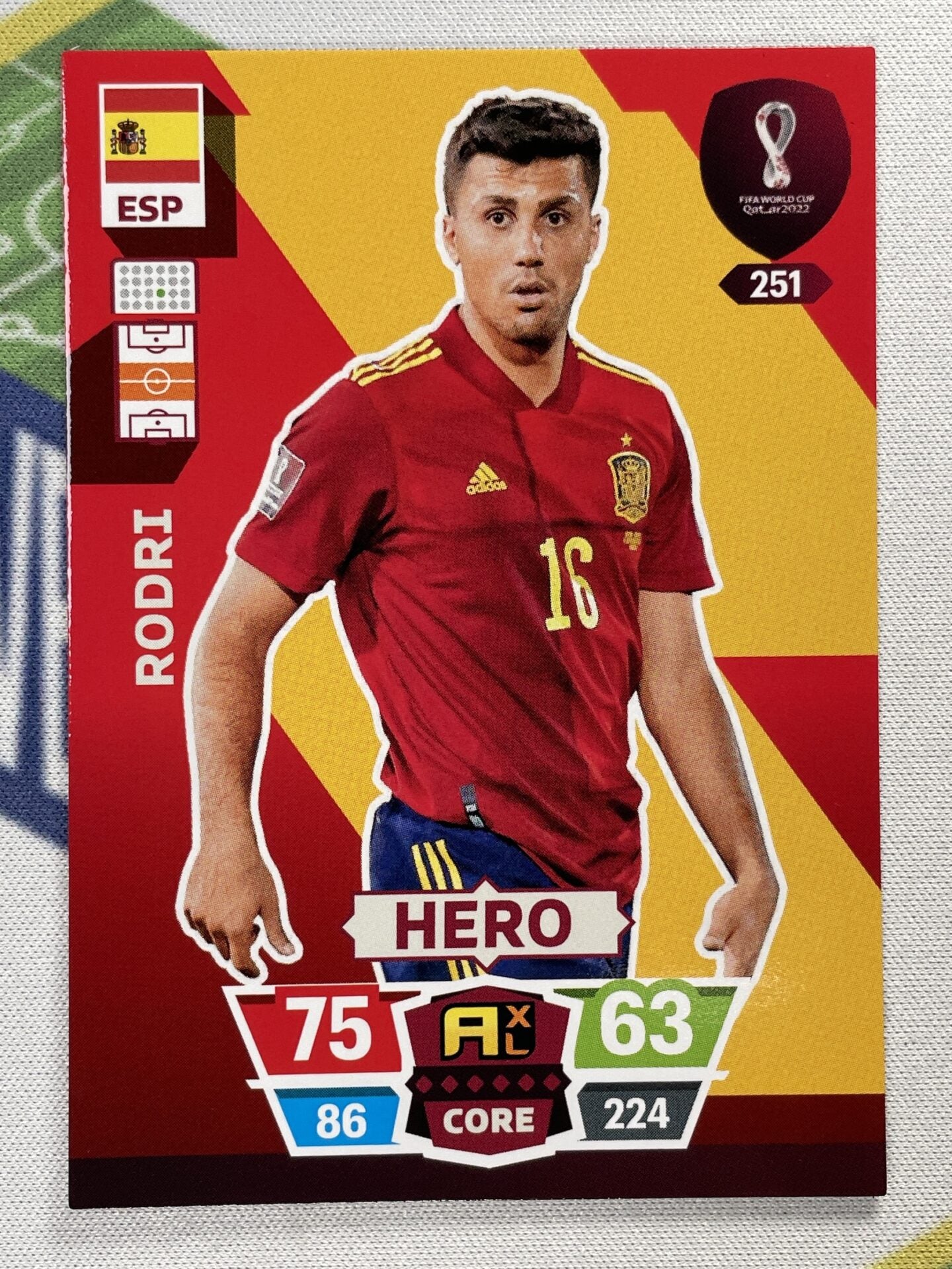 Rodri Spain Panini World Cup 2022 Adrenalyn XL Card