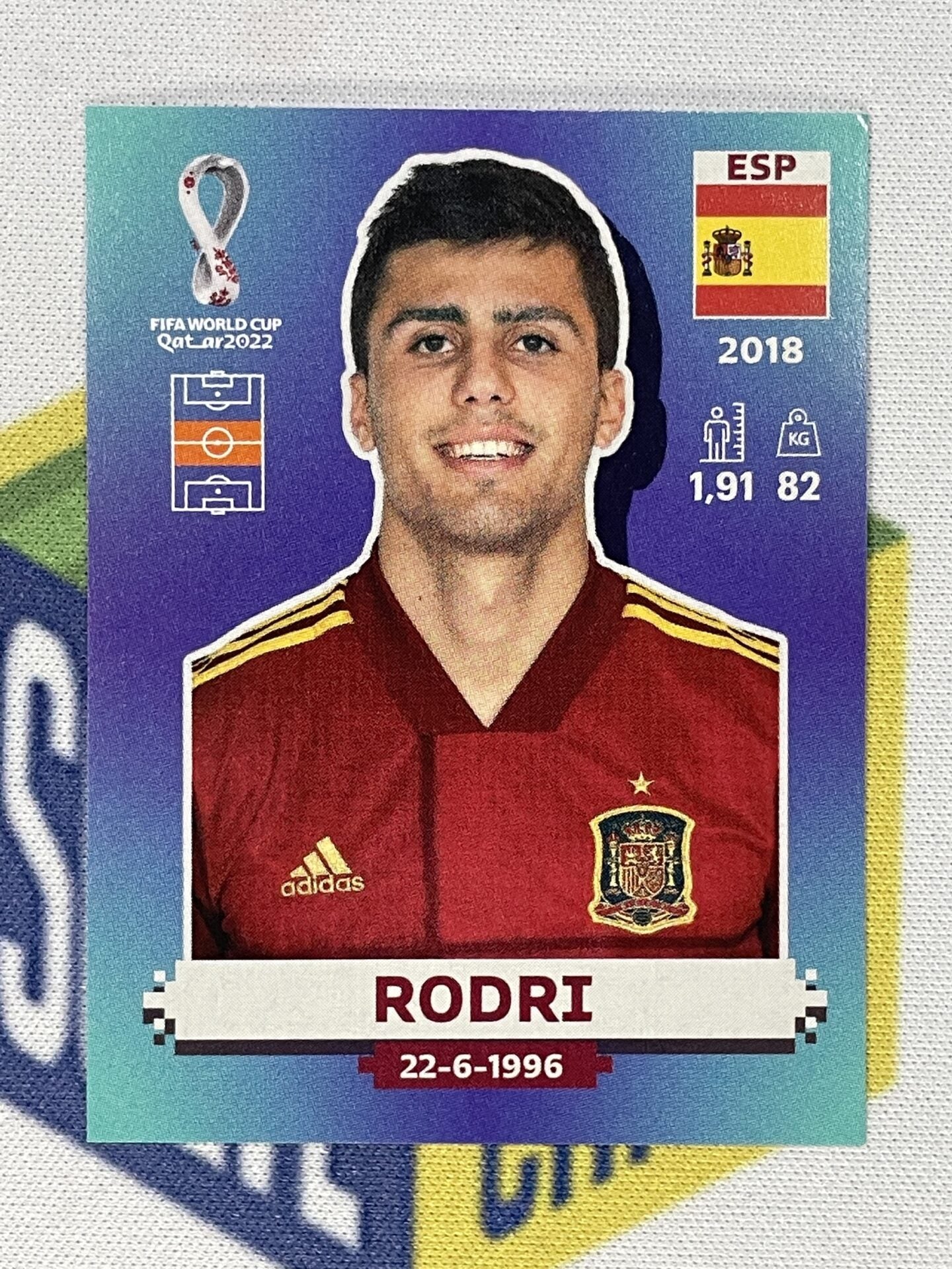 Rodri Spain Panini World Cup 2022 Qatar Stickers