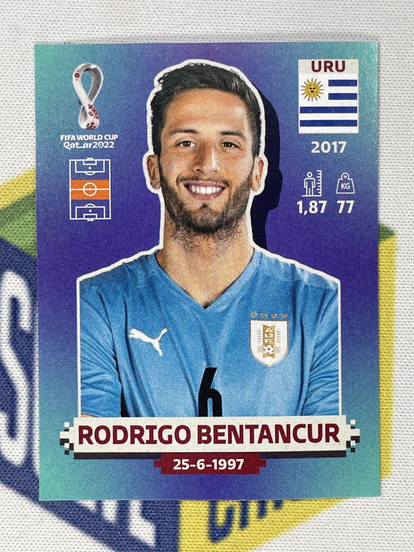 Rodrigo Bentancur Uruguay Panini World Cup 2022 Qatar Stickers