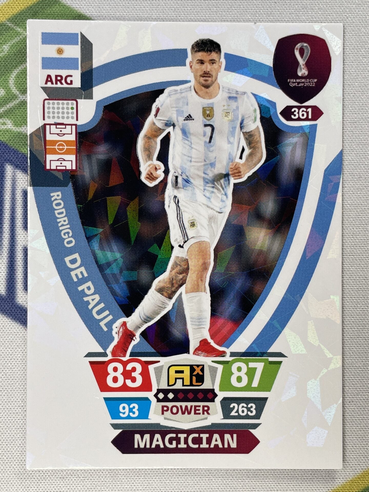 Rodrigo De Paul Argentina Titan Panini World Cup 2022 Adrenalyn XL Card