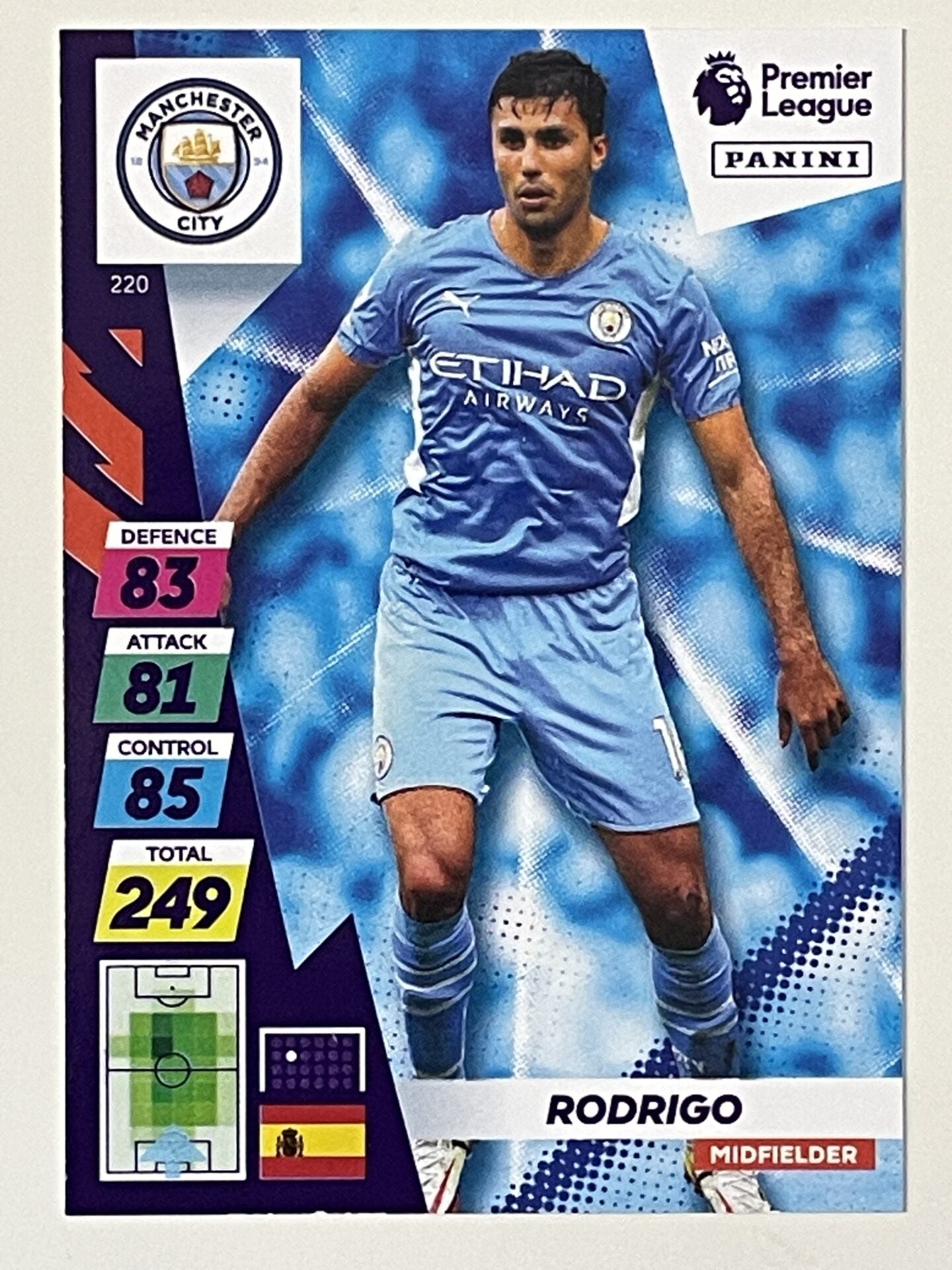 Rodrigo Manchester City Base Panini Adrenalyn XL PLUS Premier League 2021 2022