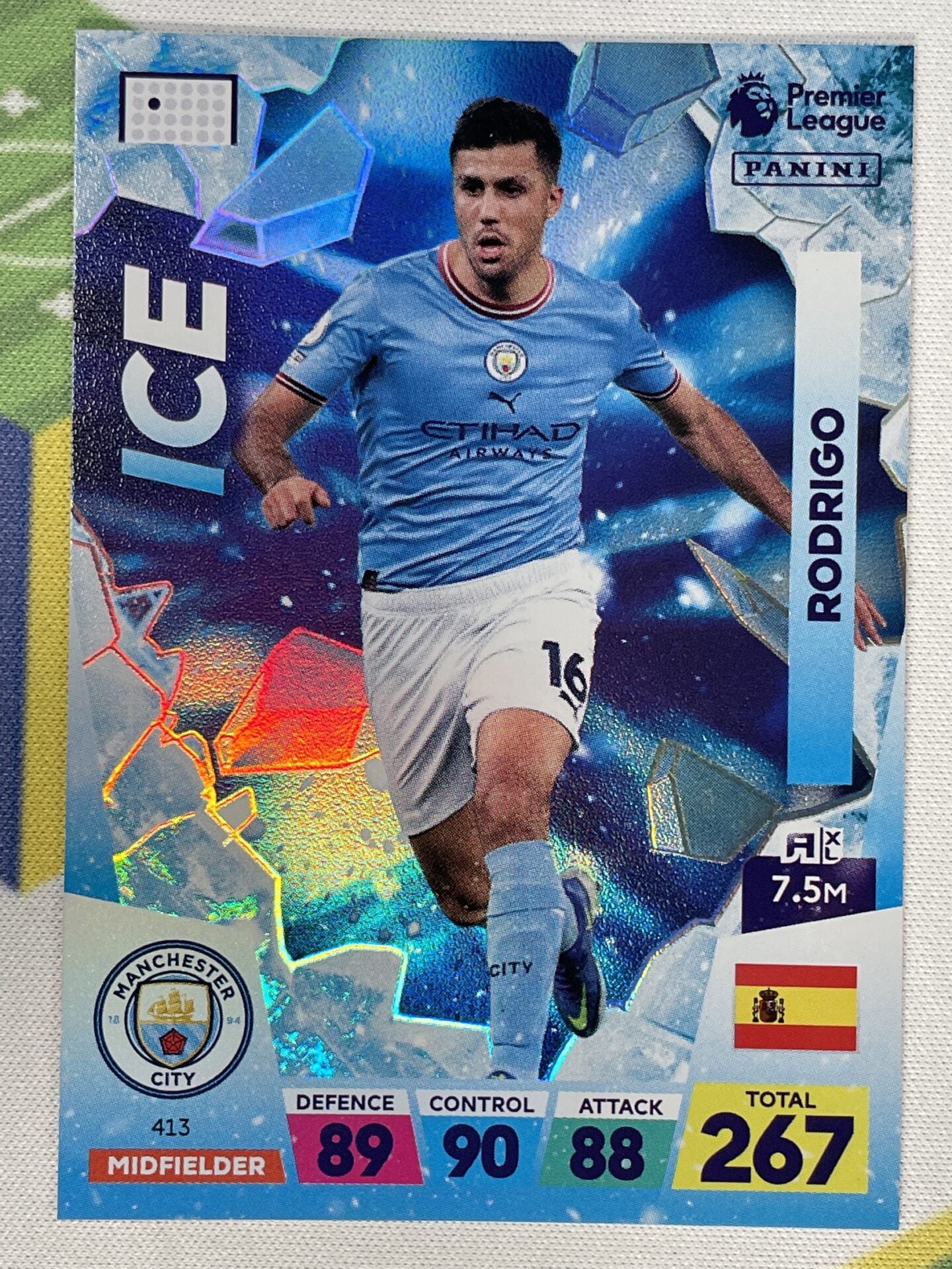 Rodrigo Manchester City Ice Panini Premier League Adrenalyn XL 2023 Card