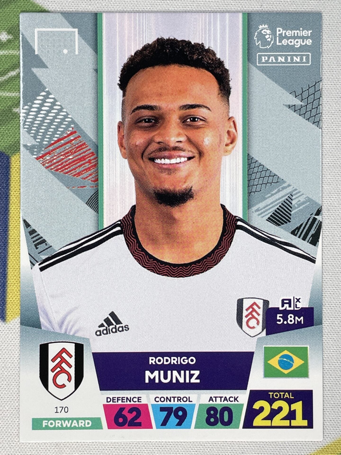 Rodrigo Muniz Fulham Panini Premier League Adrenalyn XL 2023 Card