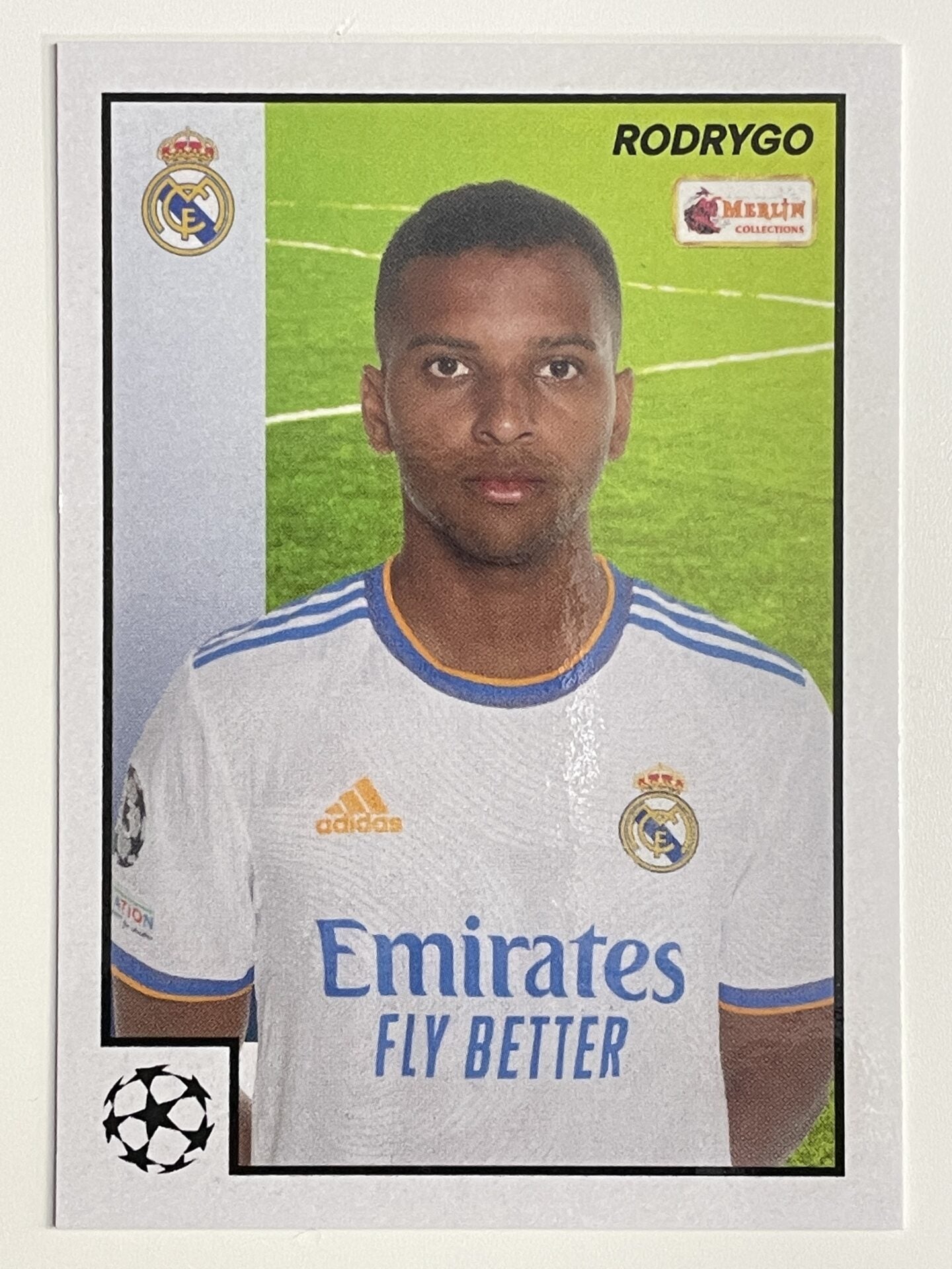 Rodrygo Real Madrid Base Topps Merlin Heritage 97 UEFA Champions League Card