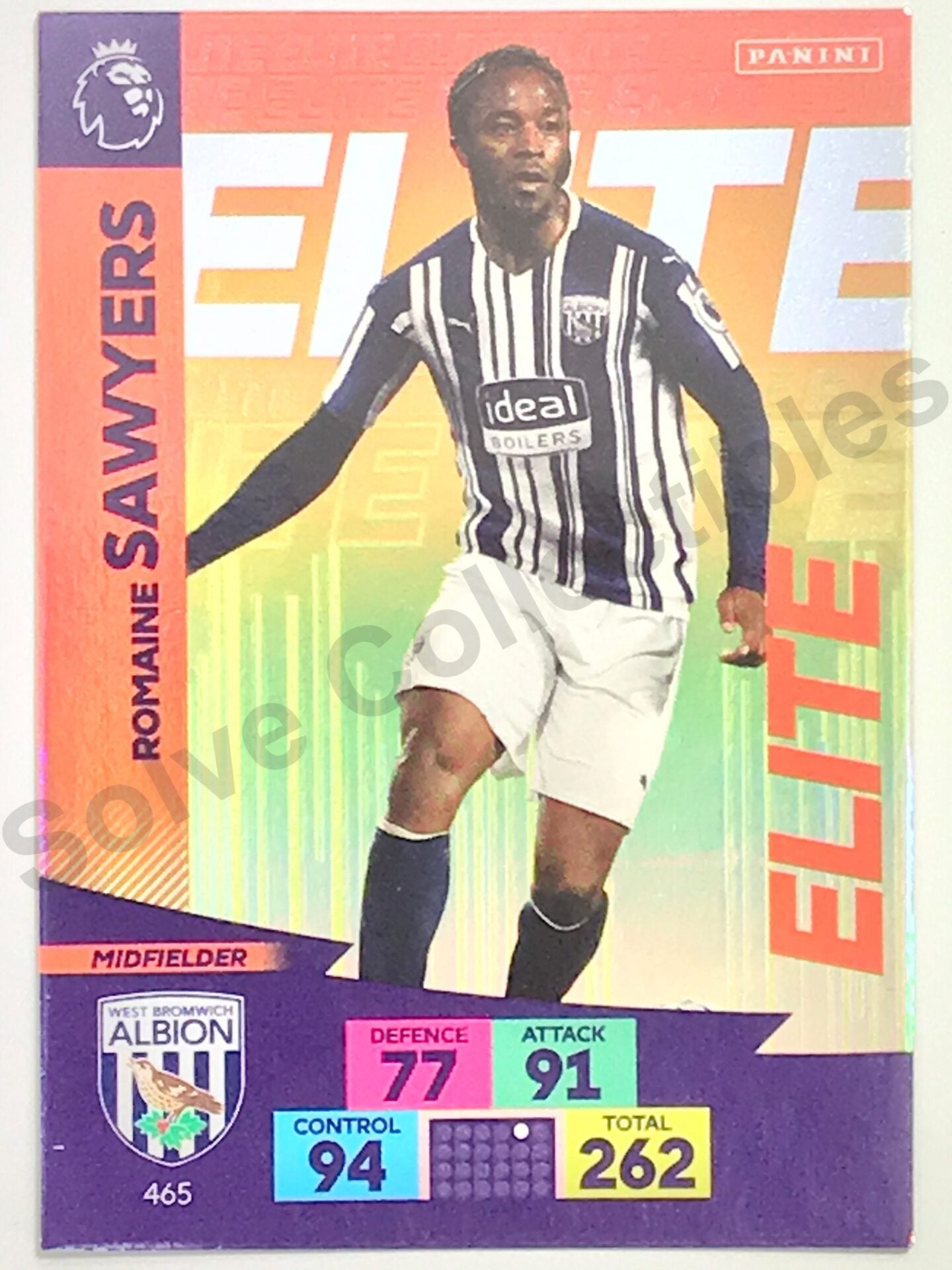 Romaine Sawyers (West Brom) &#8211; Elite Football Card &#8211; Premier League Adrenalyn XL 2020:21