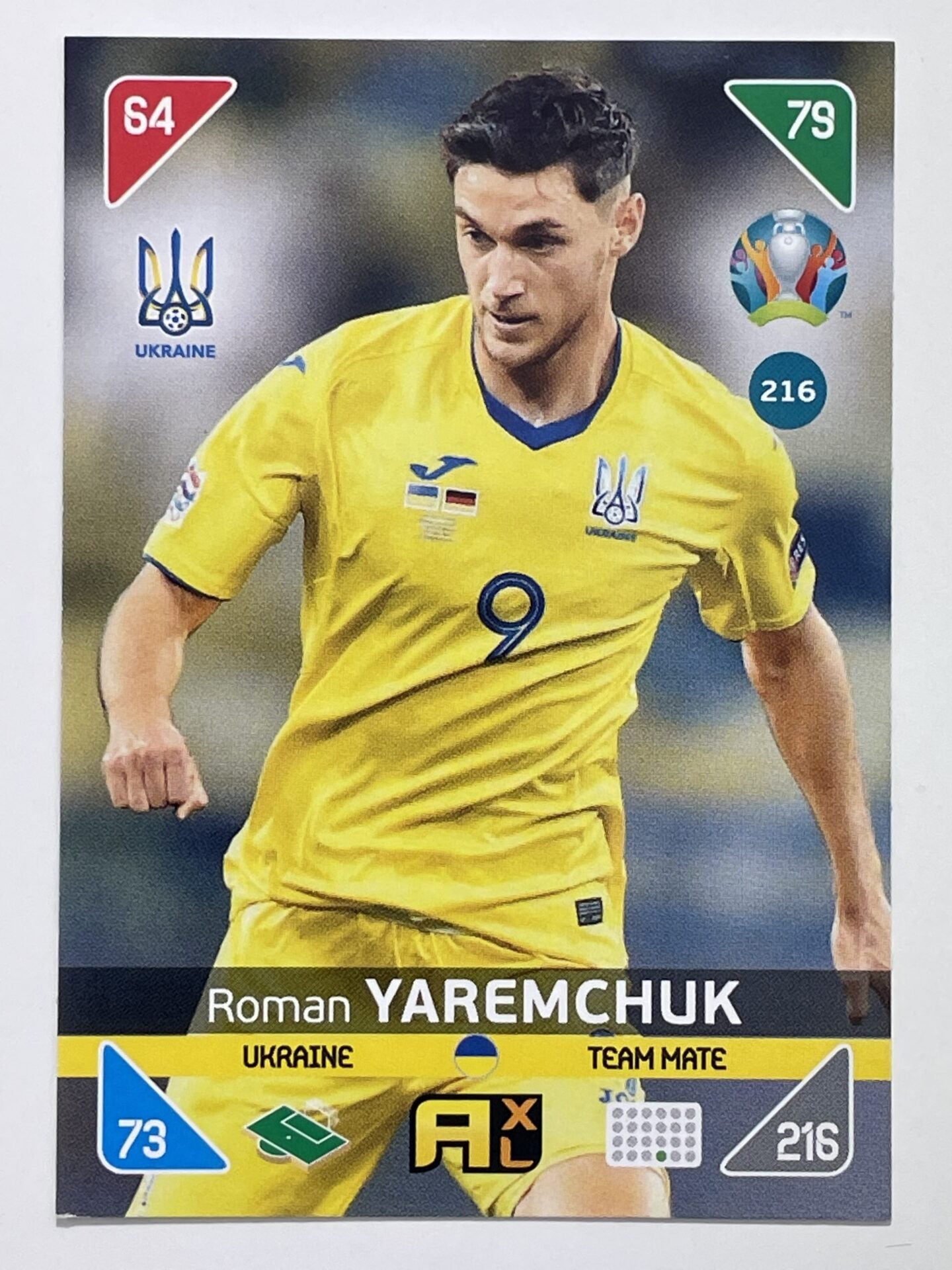 Roman Yaremchuk Team Mates (Ukraine) Football Card &#8211; Euro 2020 Adrenalyn XL