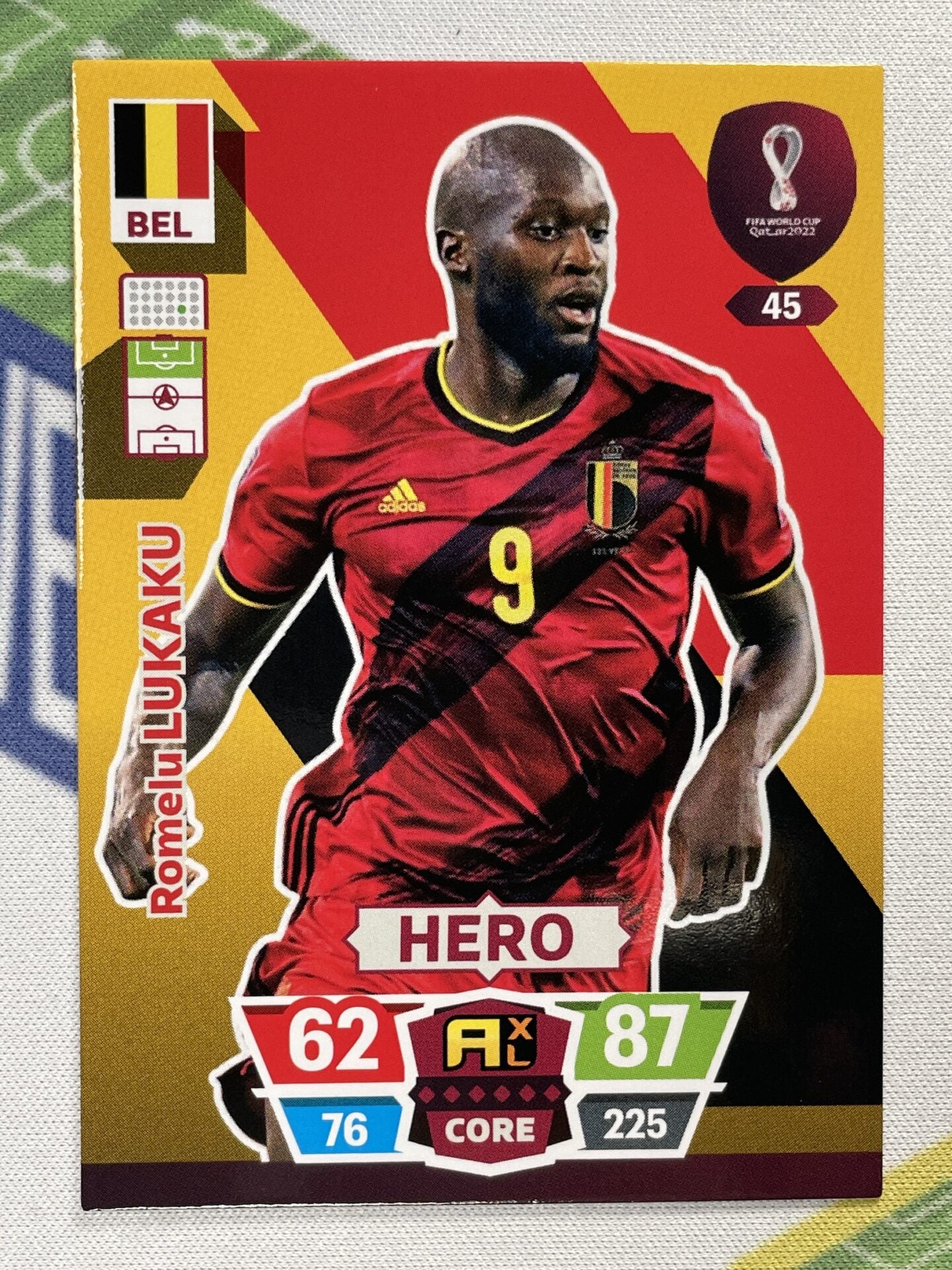 Romelu Lukaku Belgium Panini World Cup 2022 Adrenalyn XL Card