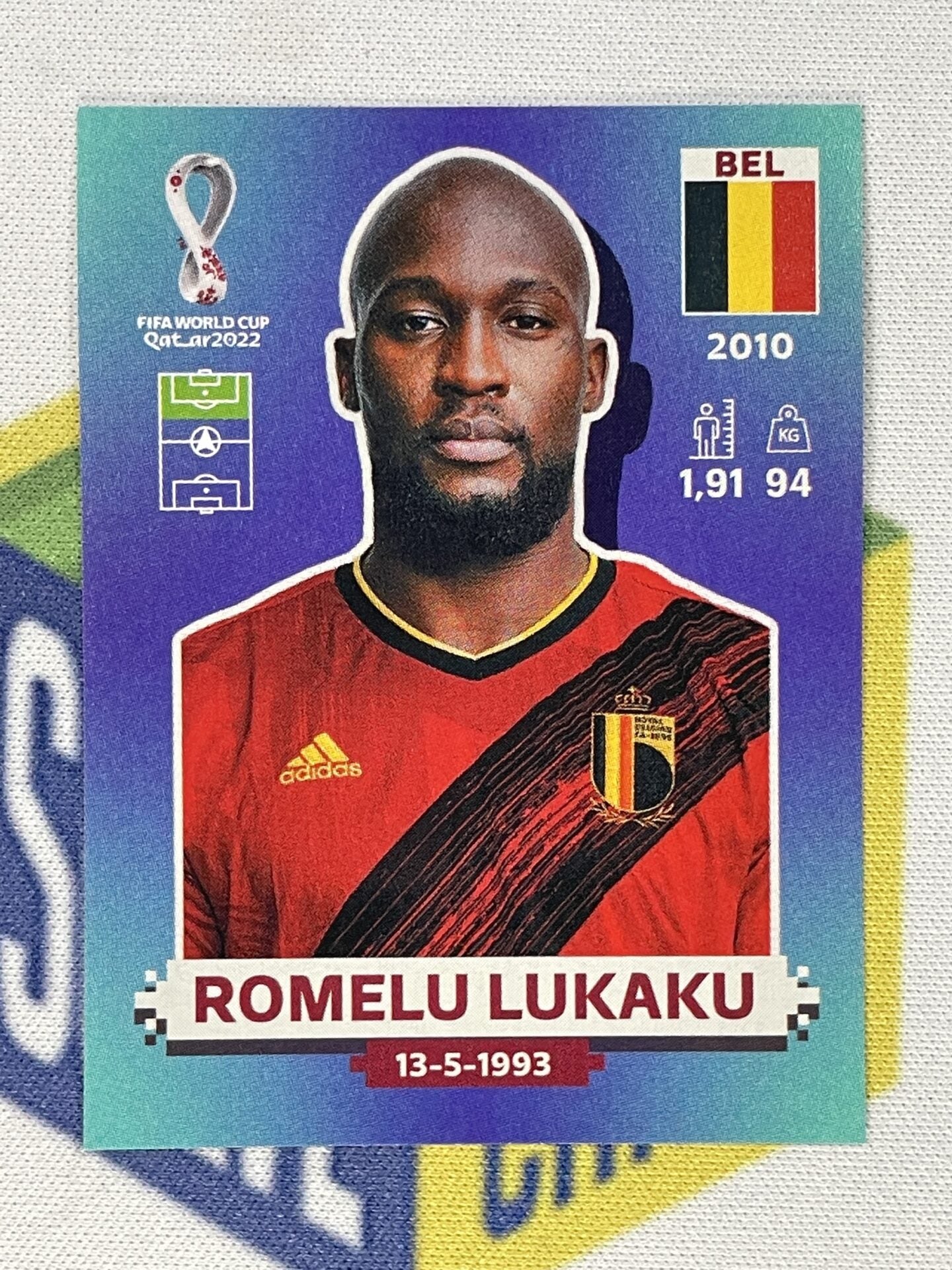 Romelu Lukaku Belgium Panini World Cup 2022 Qatar Stickers