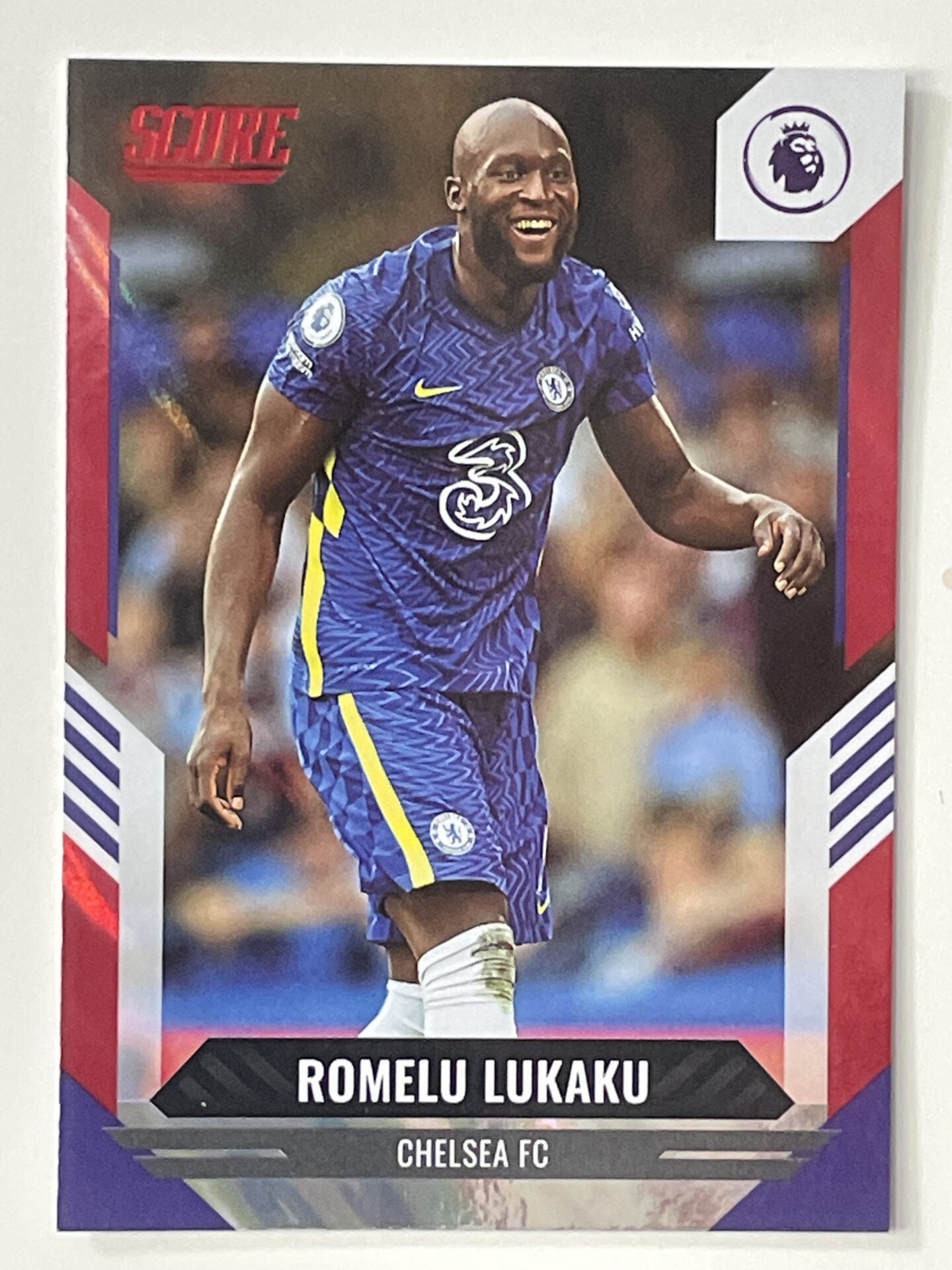 Romelu Lukaku Chelsea Base Red Lava Parallel Panini Premier League Score 2021 2022