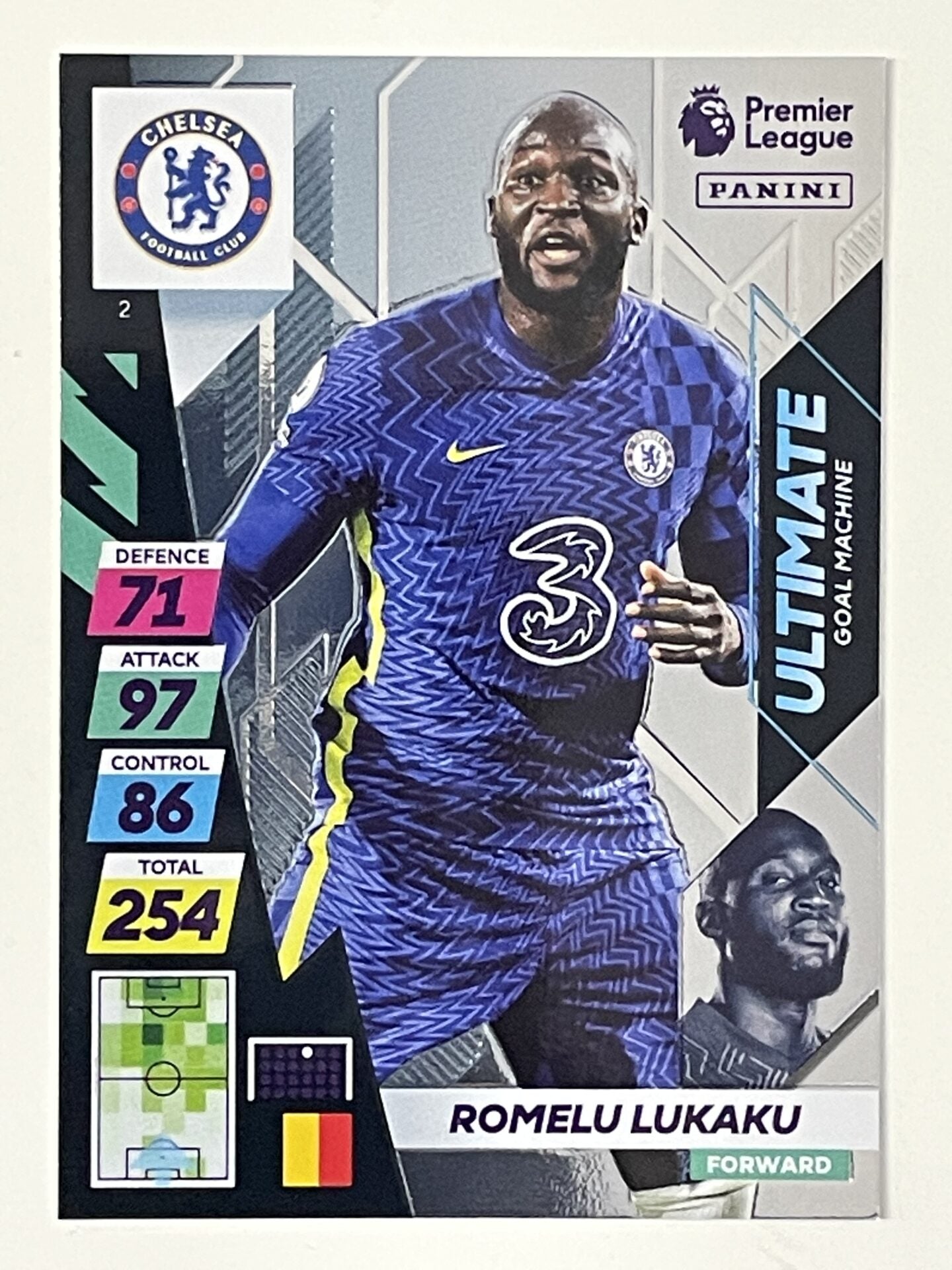 Romelu Lukaku Chelsea Ultimate Goal Machine Panini Adrenalyn XL PLUS Premier League 2021 2022