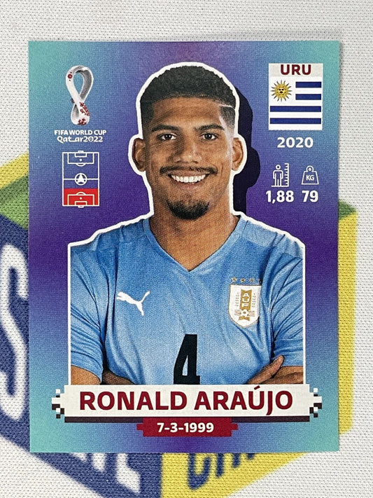 Ronald Araujo Uruguay Panini World Cup 2022 Qatar Stickers