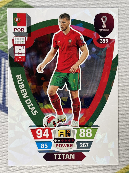 Ruben Dias Portugal Titan Panini World Cup 2022 Adrenalyn XL Card