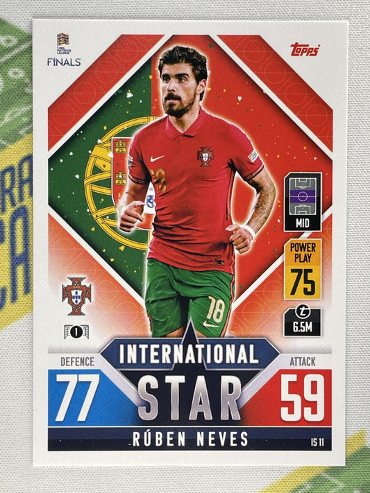 Ruben Neves Portugal Topps Match Attax 101 Road to Nations League 2022 Card