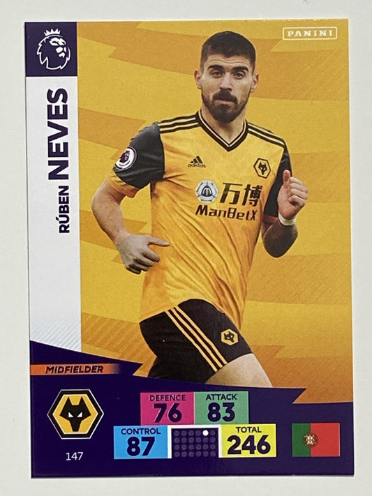 Ruben Neves (Wolves) Football Card &#8211; Premier League Adrenalyn XL 2020:21