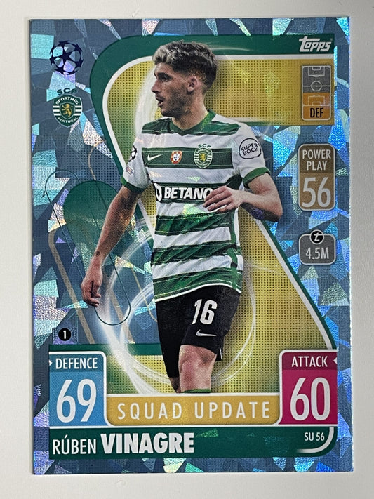 Ruben Vinagre Sporting CP Base Crystal Foil Parallel Topps Match Attax Extra 2021:22 Champions League Card