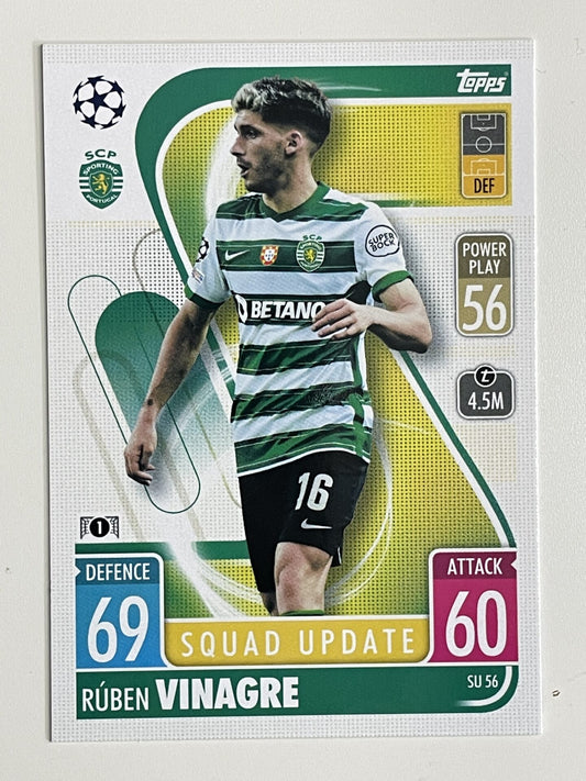 Ruben Vinagre Sporting CP Base Topps Match Attax Extra 2021:22 Champions League Card