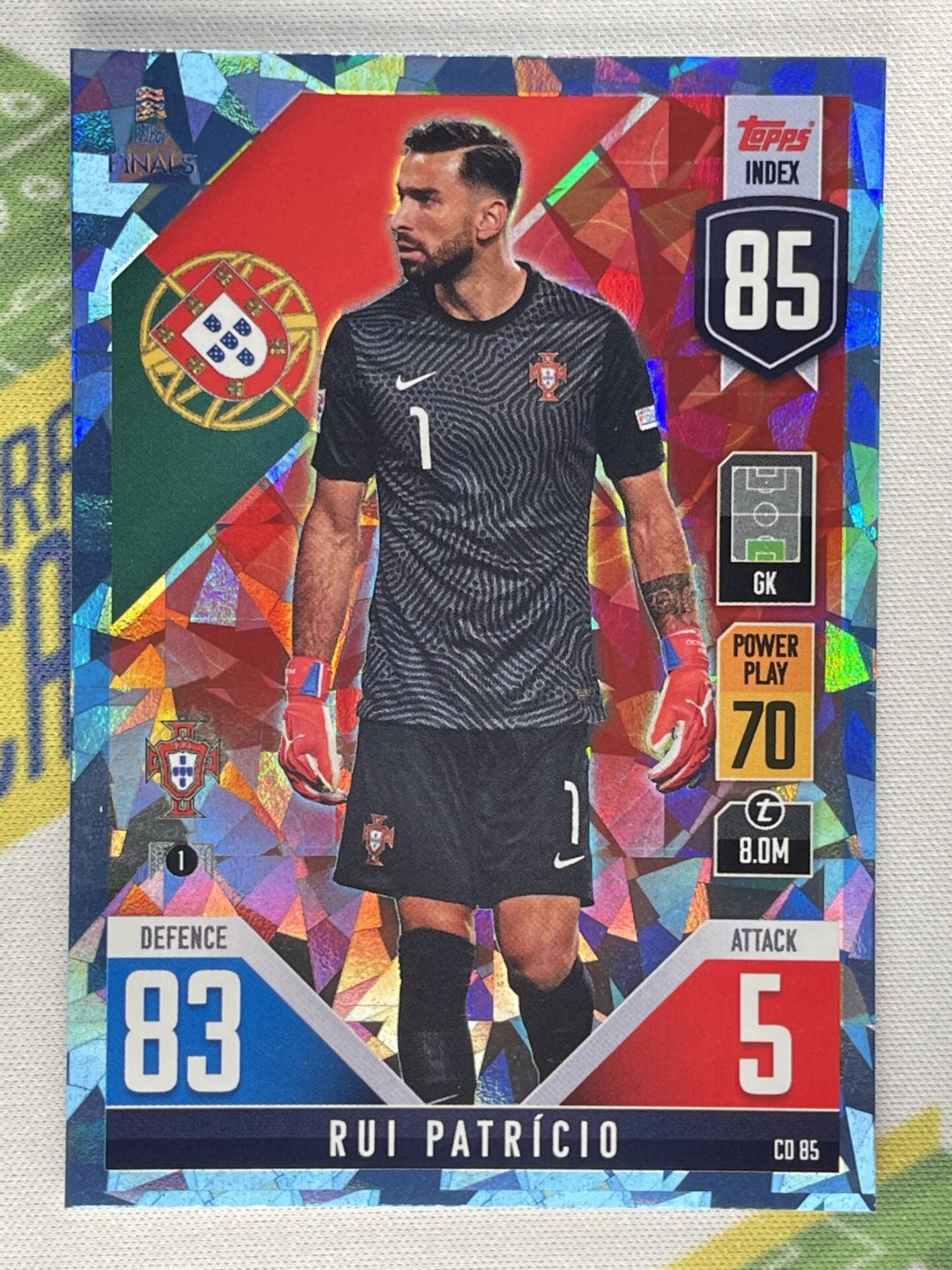 Rui Patricio Portugal Crystal Foil Parallel Topps Match Attax 101 Road to Nations League 2022 Card