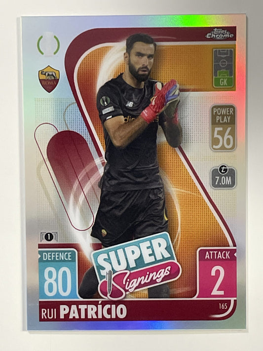 Rui Patricio Super Signings Refractor Topps Match Attax Chrome 2021 2022