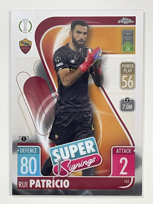 Rui Patricio Super Signings Roma Topps Match Attax Chrome 2021 2022 Football Card