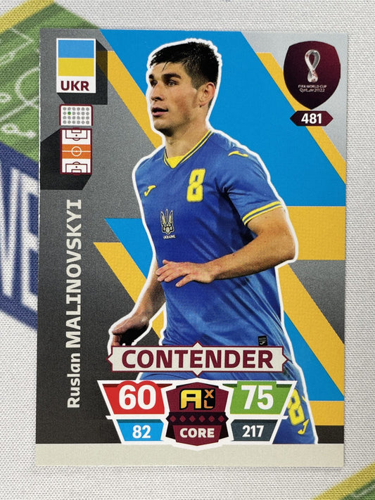 Ruslan Malinovskyi Ukraine Panini World Cup 2022 Adrenalyn XL Card