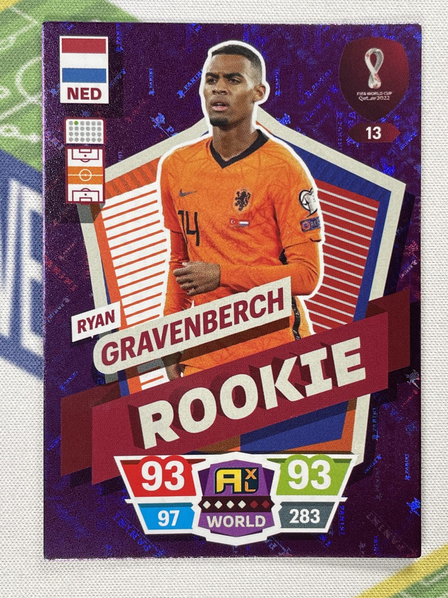 Ryan Gravenberch Netherlands Rookie Panini World Cup 2022 Adrenalyn XL Card