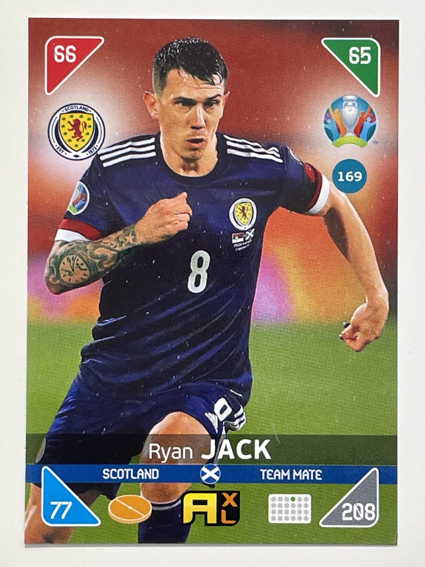 Ryan Jack Team Mates (Scotland) Football Card &#8211; Euro 2020 Adrenalyn