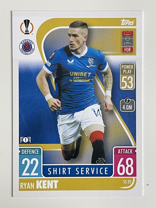 Ryan Kent Rangers Base Topps Match Attax Extra 2021:22 Champions League Card