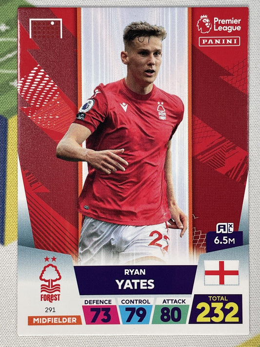 Ryan Yates Nottingham Forest Panini Premier League Adrenalyn XL 2023 Card