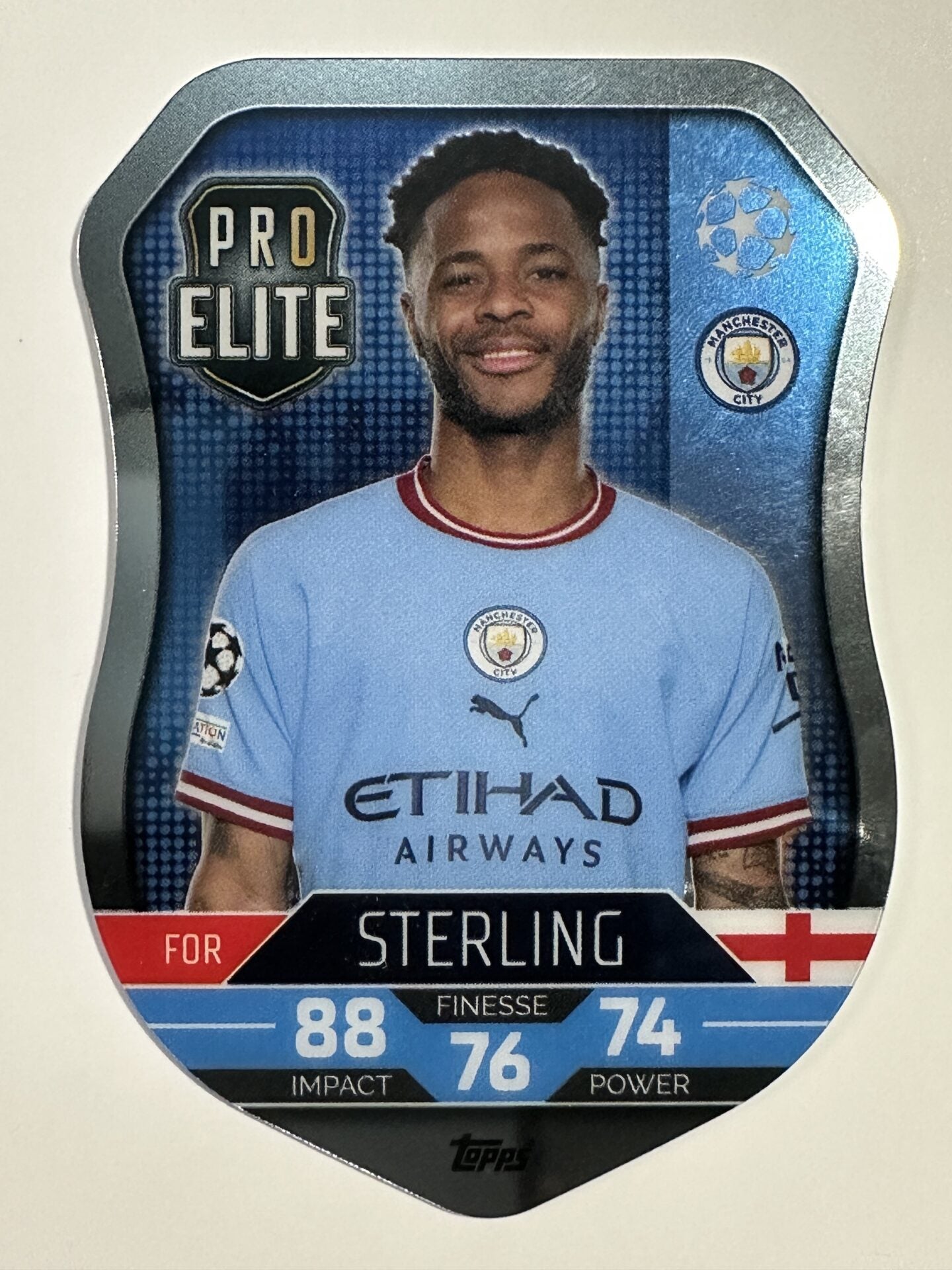 SH1 Sterling Pro Elite Shield (Manchester City) Topps Match Attax 2022:2023 Card