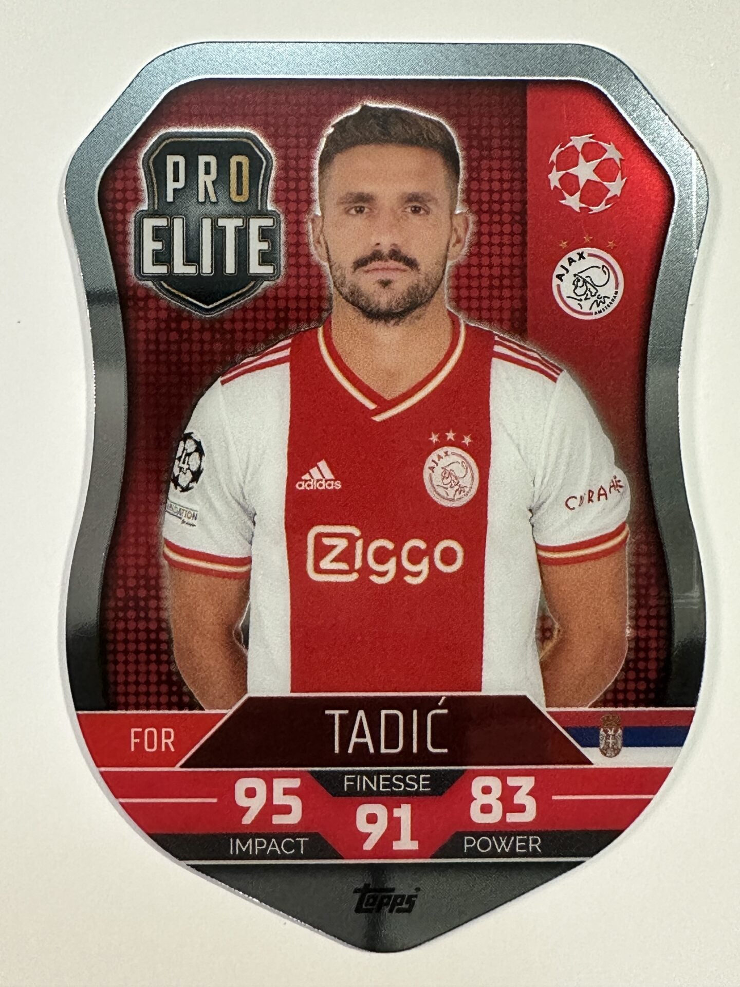 SH12 Tadić Pro Elite Shield (Ajax) Topps Match Attax 2022:2023 Card