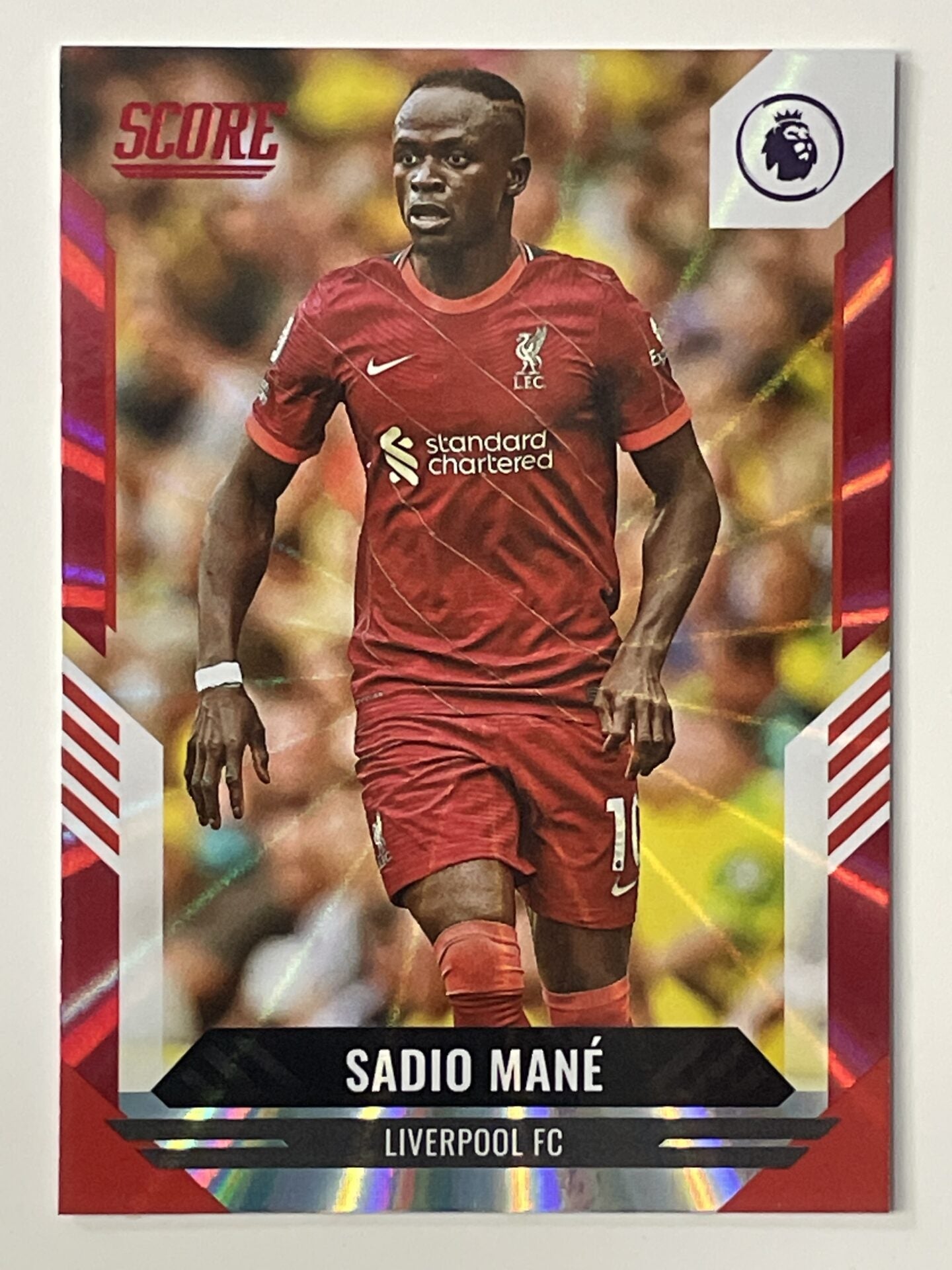 Sadio Mane Liverpool Base Red Laser Parallel Panini Premier League Score 2021 2022