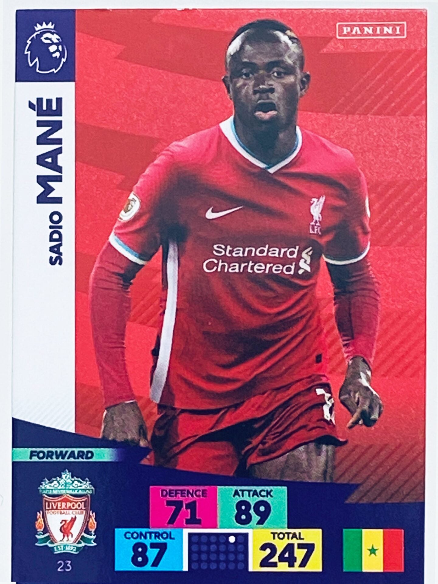 Sadio Mane (Liverpool) Football Card &#8211; Premier League Adrenalyn XL 2020:21