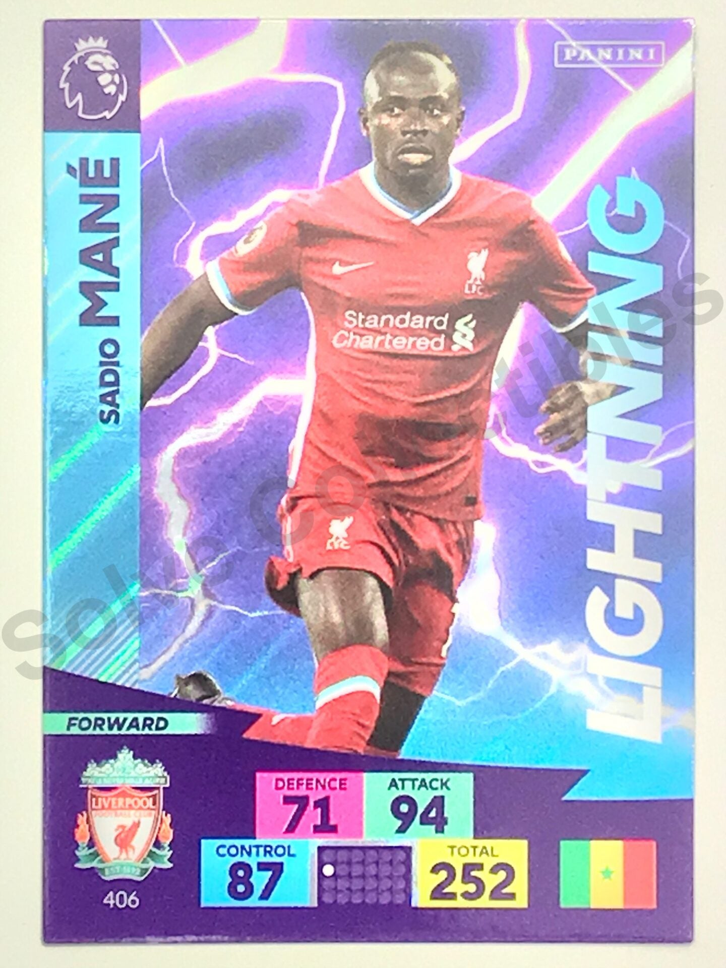 Sadio Mane (Liverpool) &#8211; Lightning Football Card &#8211; Premier League Adrenalyn XL 2020:21