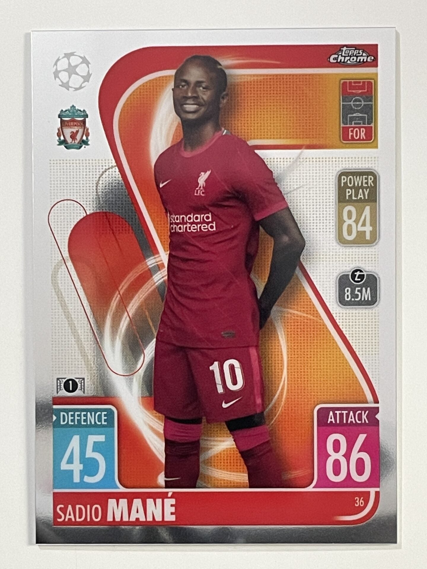 Sadio Mane Liverpool Topps Match Attax Chrome 2021 2022 Football Card