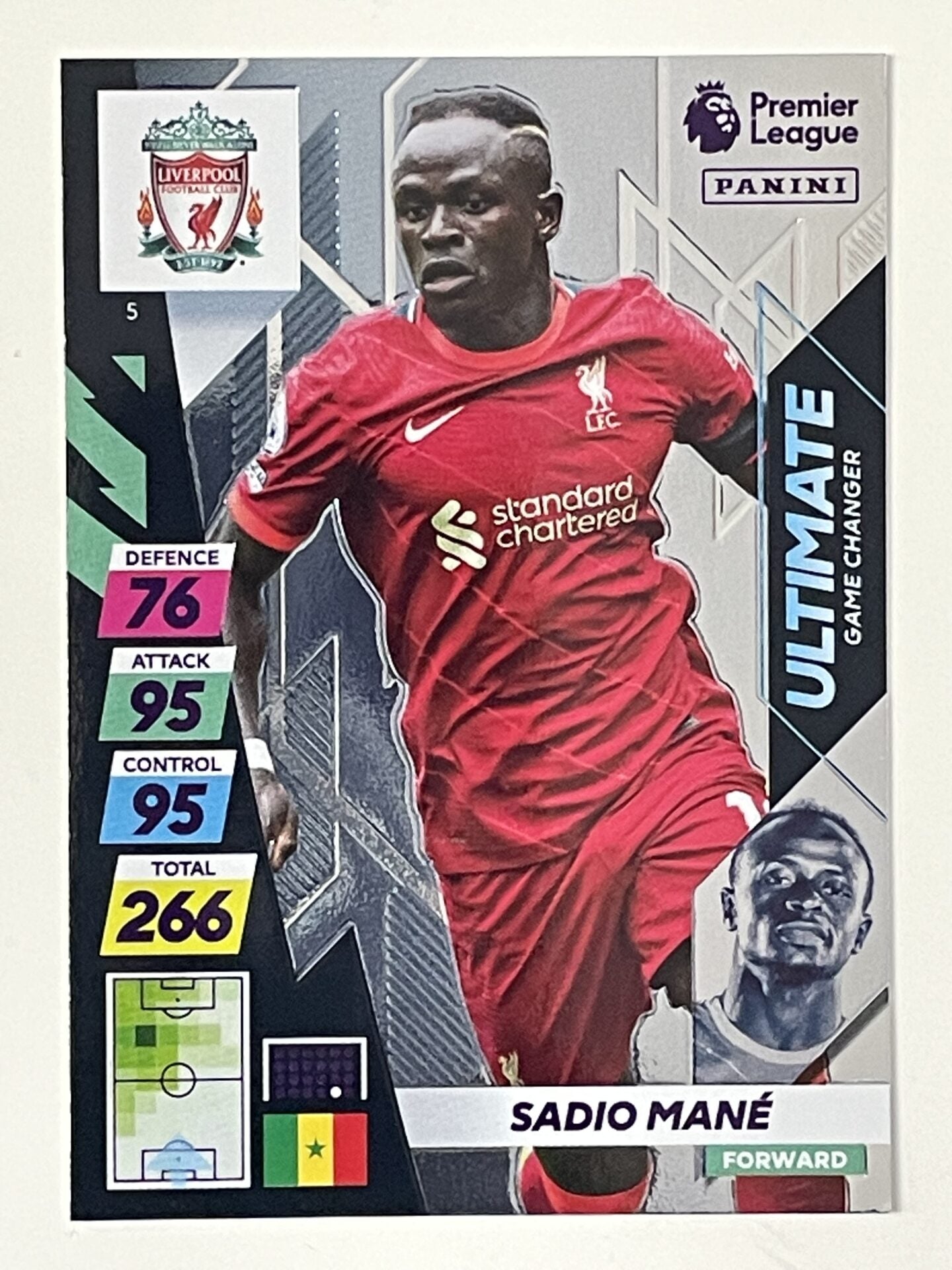 Sadio Mane Liverpool Ultimate Game Changer Panini Adrenalyn XL PLUS Premier League 2021 2022