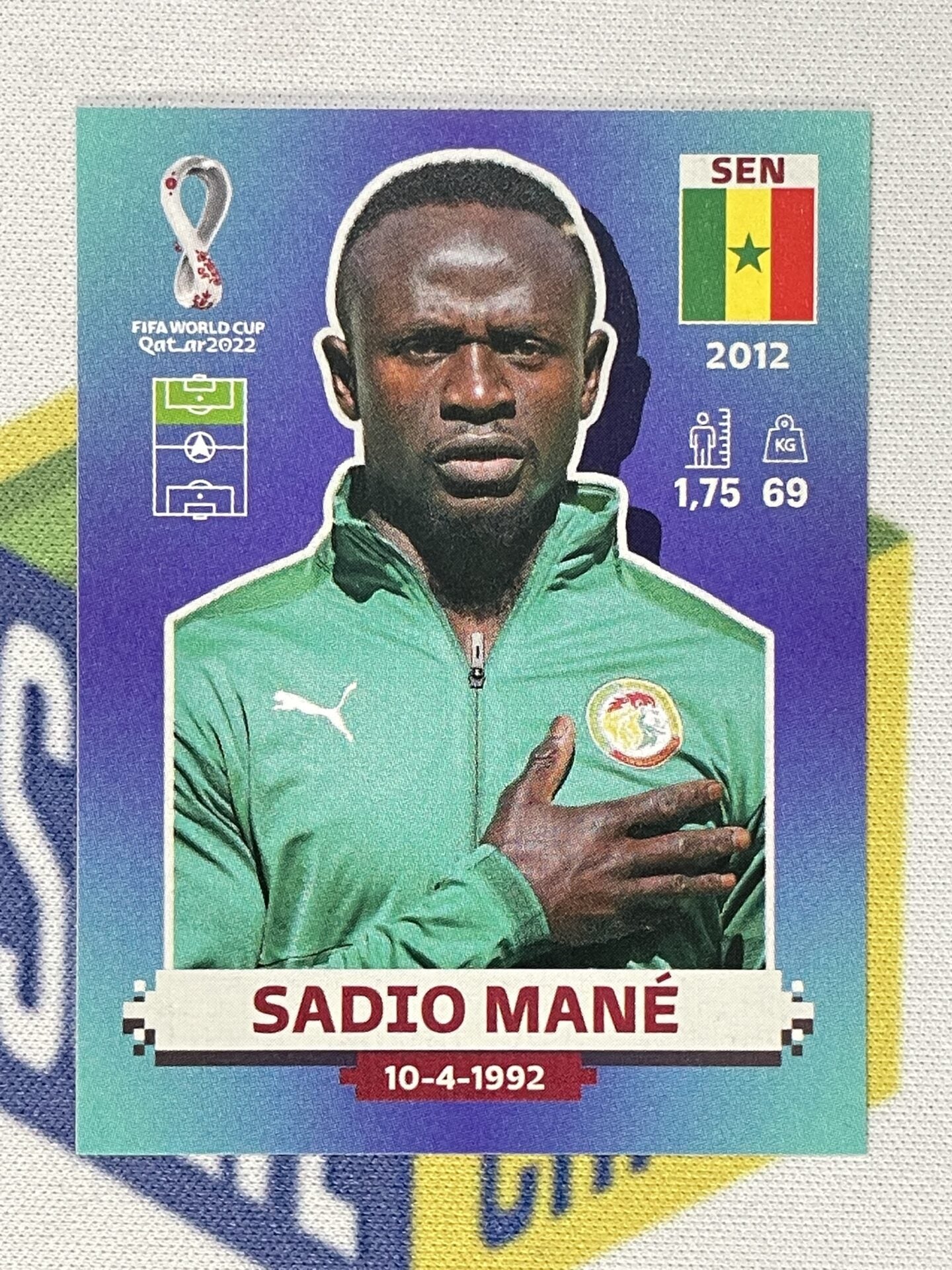 Sadio Mane Senegal Panini World Cup 2022 Qatar Stickers