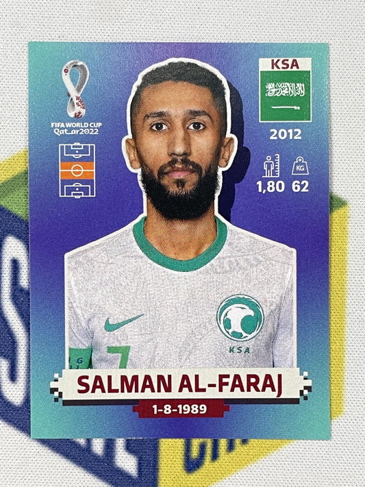 Salman Al-Faraj Saudi Arabia Panini World Cup 2022 Qatar Stickers