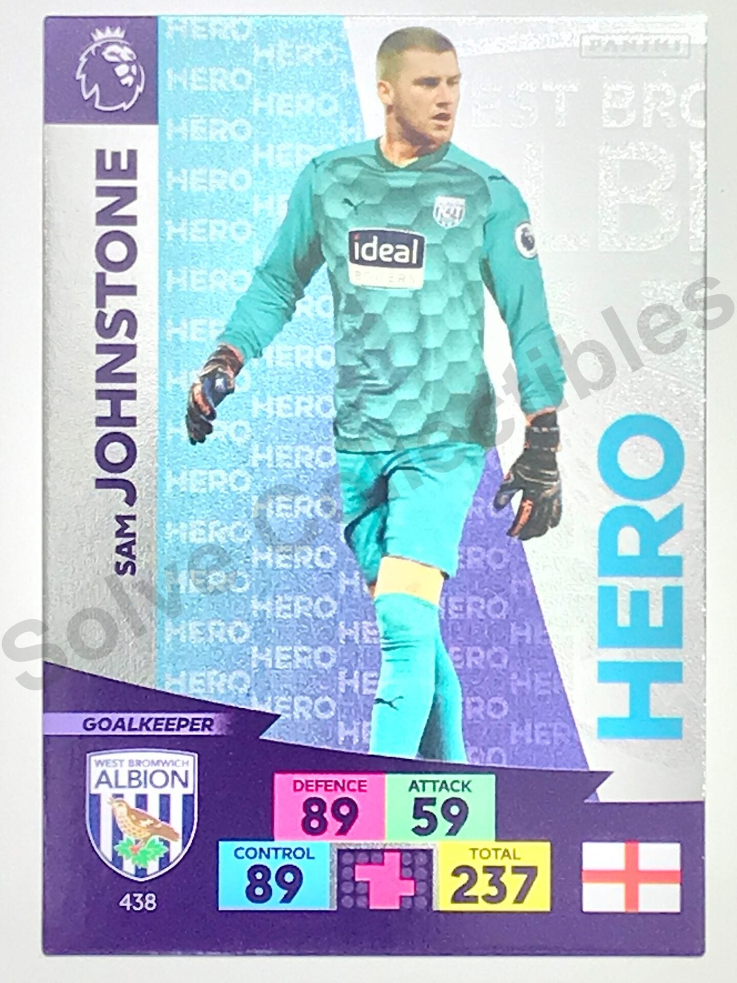 Sam Johnstone (West Brom) &#8211; Hero Football Card &#8211; Premier League Adrenalyn XL 2020:21