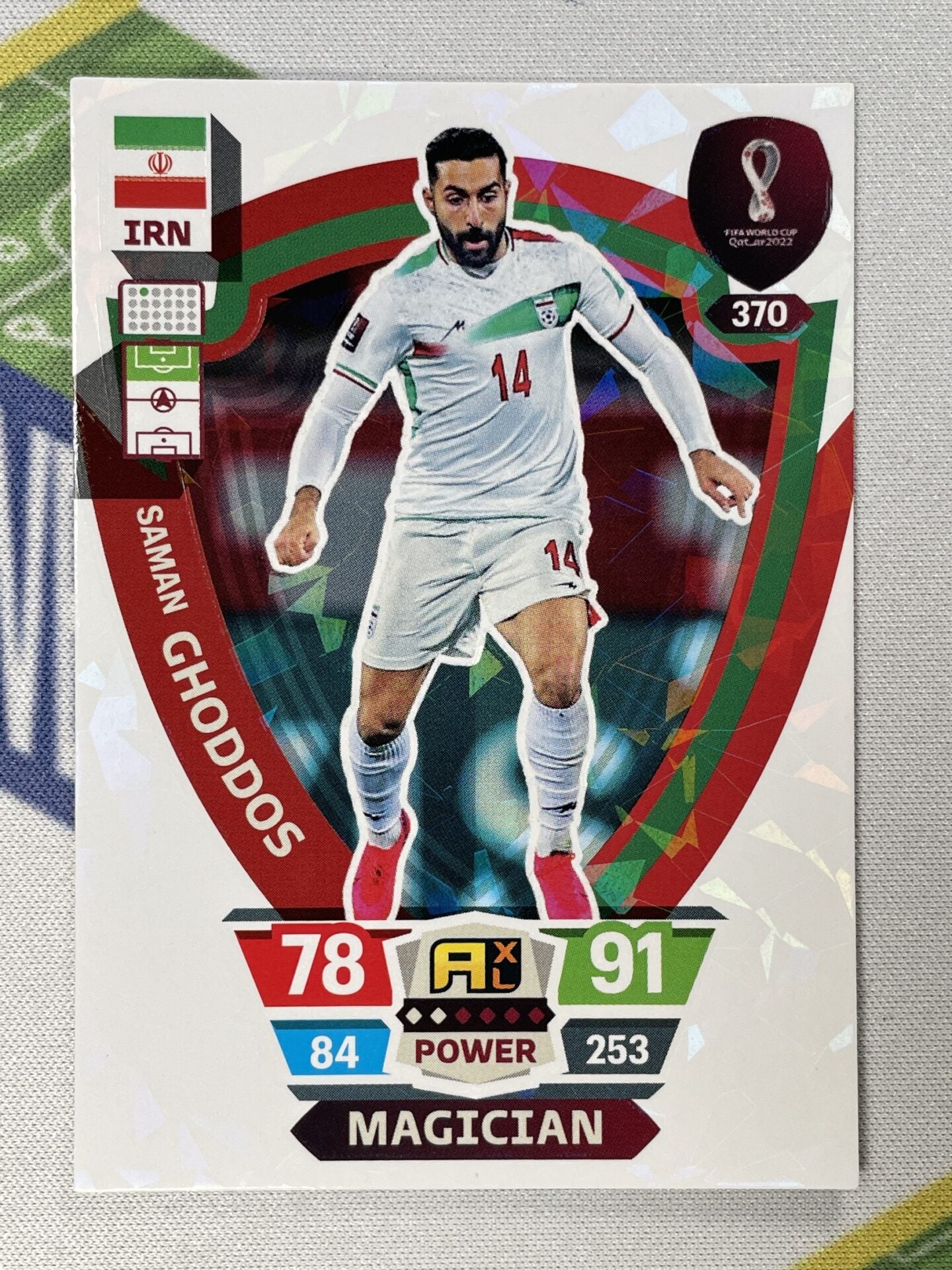 Saman Ghoddos Iran Magician Panini World Cup 2022 Adrenalyn XL Card