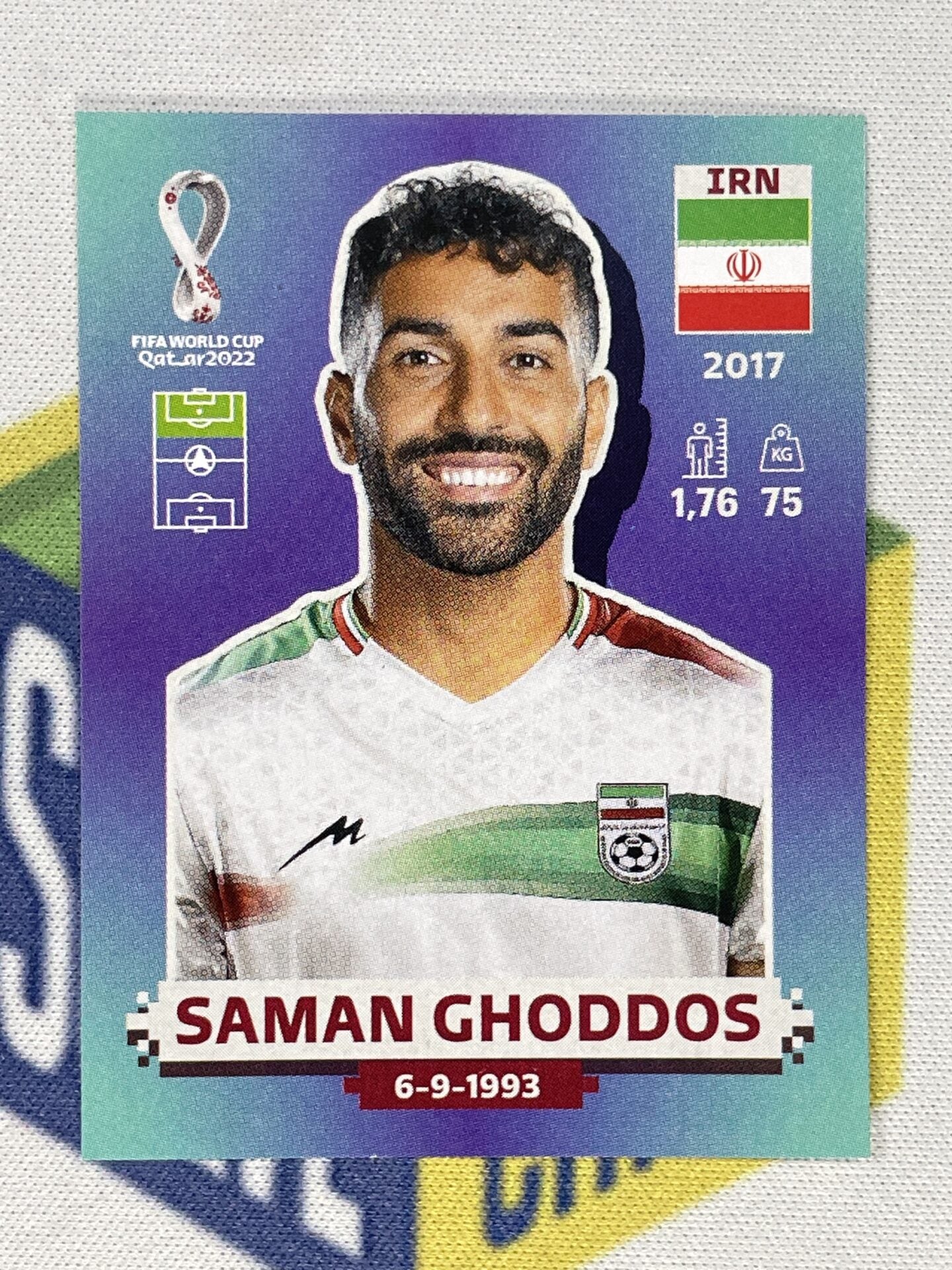 Saman Ghoddos Iran Panini World Cup 2022 Qatar Stickers