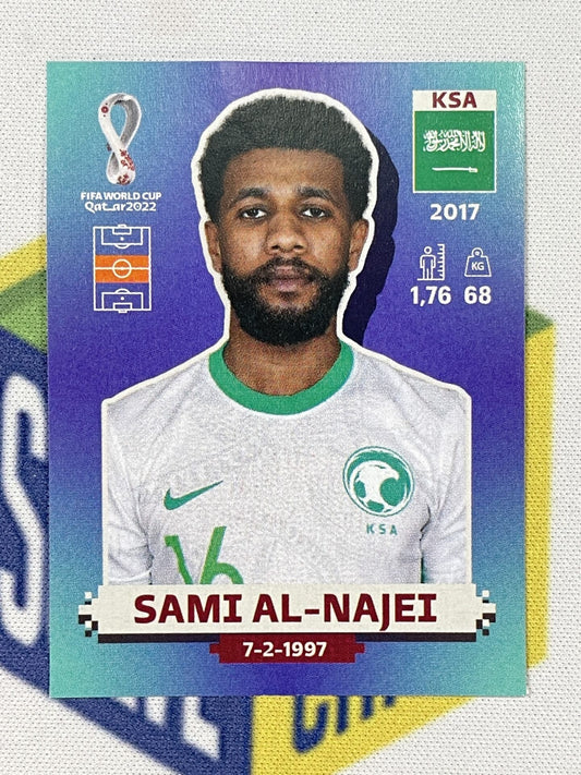 Sami Al-Najei Saudi Arabia Panini World Cup 2022 Qatar Stickers