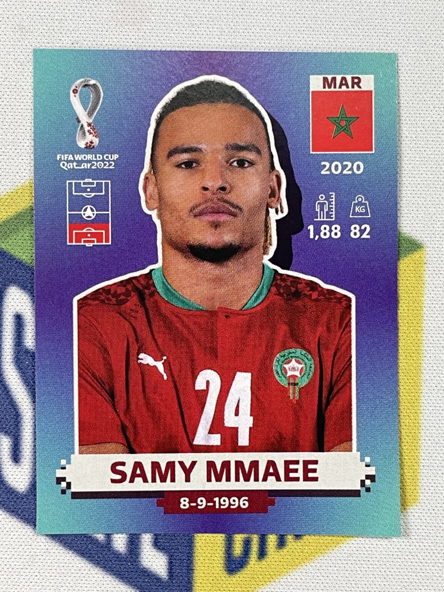 Samy Mmaee Morocco Panini World Cup 2022 Qatar Stickers